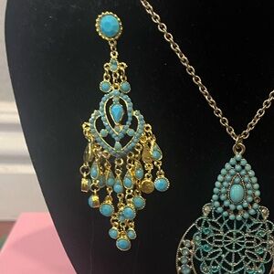 Turquoise tear drop earrings